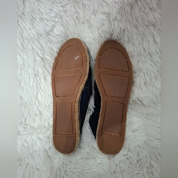 Talbots Izzy Espadrilles Blue Leather Colorblock Flats Womens 9.5 M - Picture 9 of 11